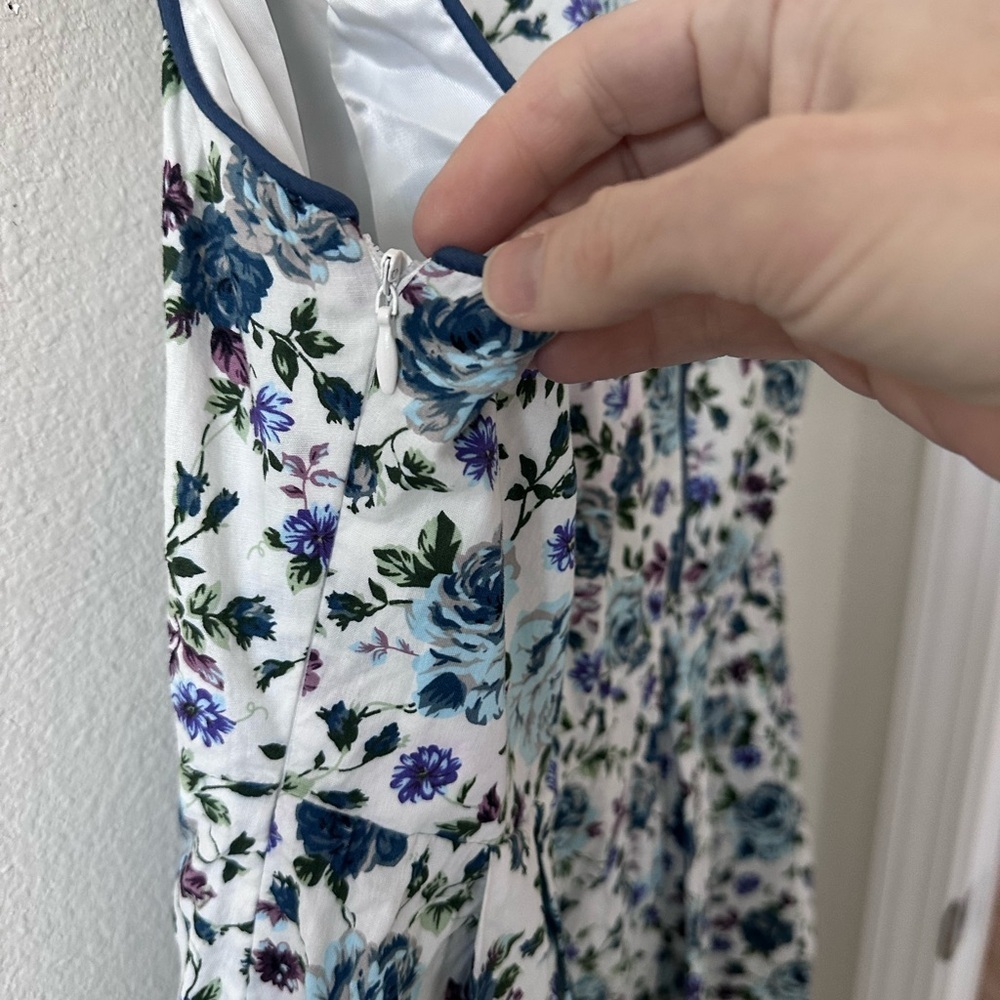 Scarlet Darkness Blue Floral Corset Dress Size S - Picture 5 of 7